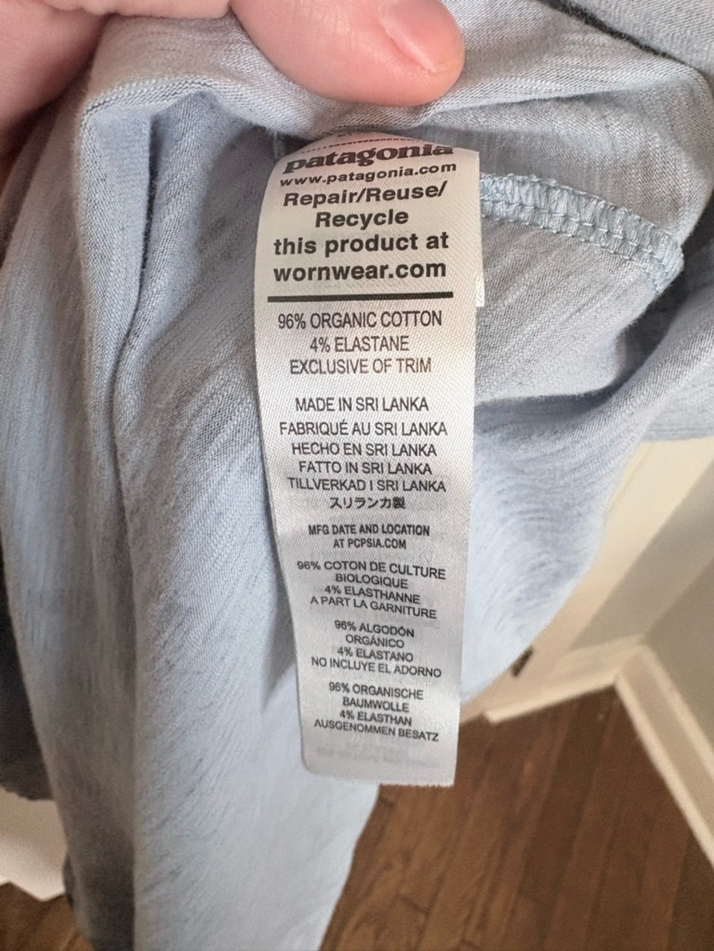 Patagonia Amber Dawn Dress Small Blue Floral Strappy Back Outdoor Casual - Picture 10 of 11